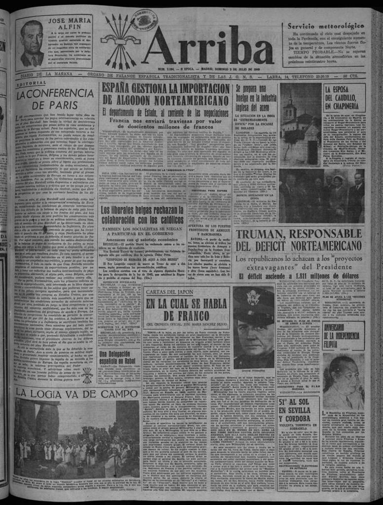 Miniatura de Arriba del 3 de julio de 1949