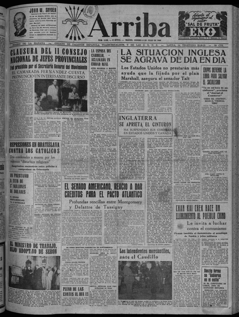 Miniatura de Arriba del 8 de julio de 1949