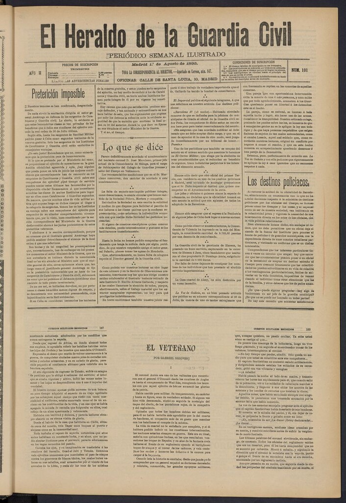 Miniatura de Heraldo de la Guardia Civil del 1 de agosto de 1895