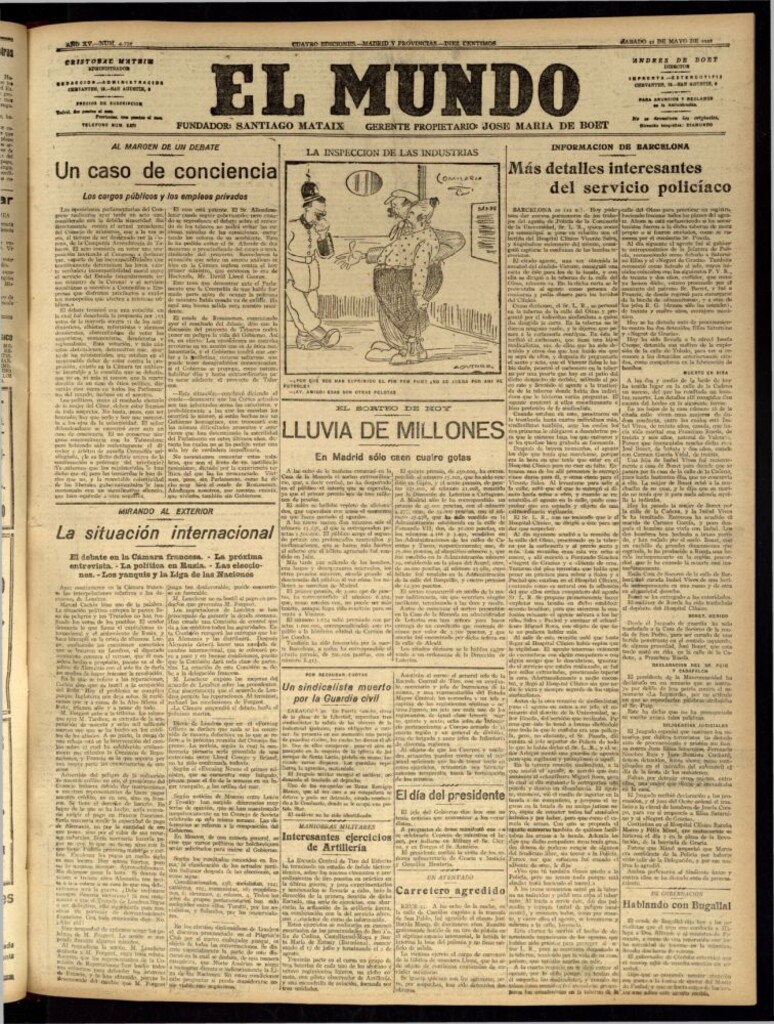 Miniatura de El Mundo del 21 de mayo de 1921