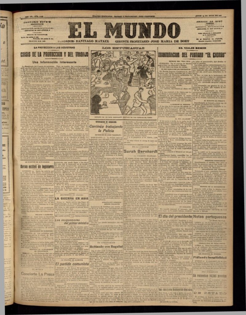 Miniatura de El Mundo del 23 de mayo de 1921 (edición de provincias)