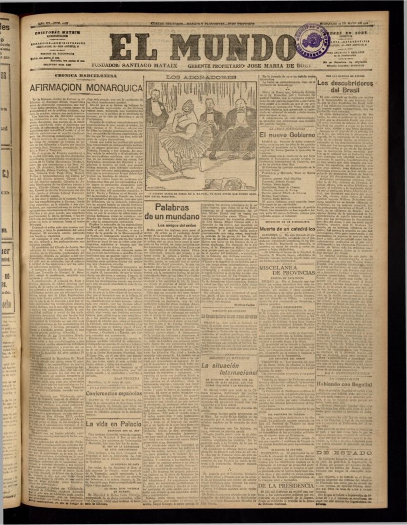 Miniatura de El Mundo del 25 de mayo de 1921 (edición de provincias)