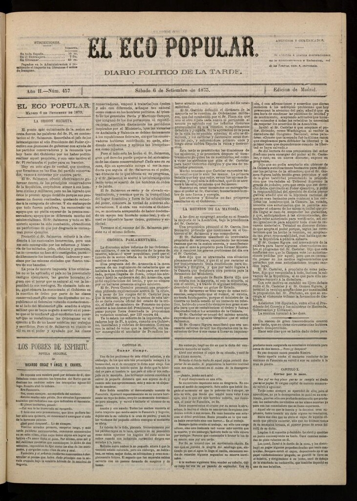 Miniatura de El Eco Popular del 6 de septiembre de 1873