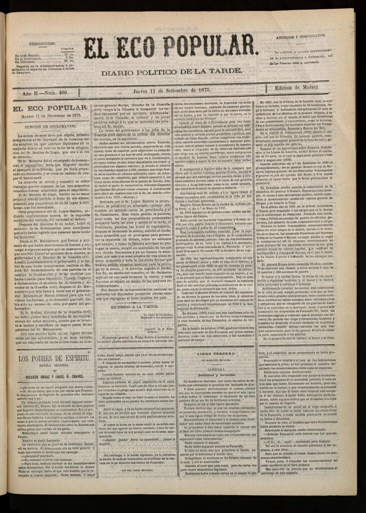 Miniatura de El Eco Popular del 11 de septiembre de 1873