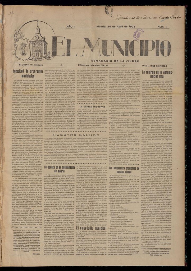 Miniatura de El Municipio del 24 de abril de 1923