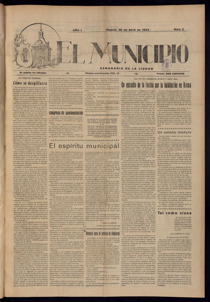 Miniatura de El Municipio del 30 de abril de 1923