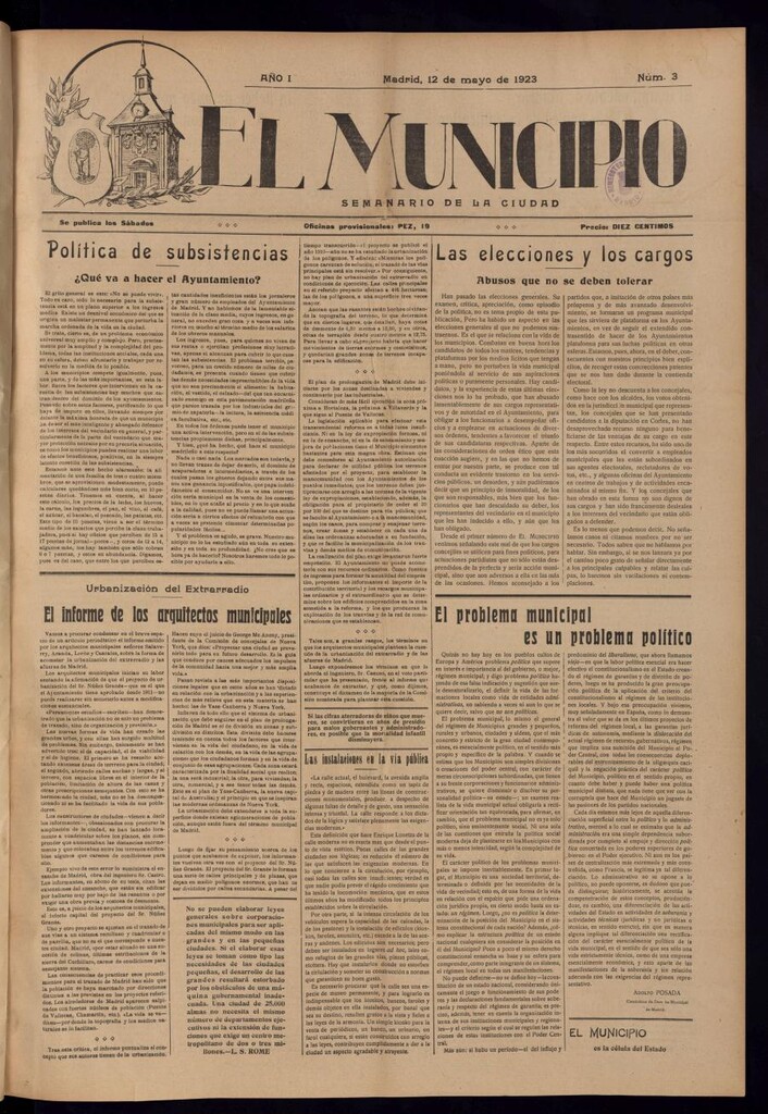 Miniatura de El Municipio del 12 de mayo de 1923