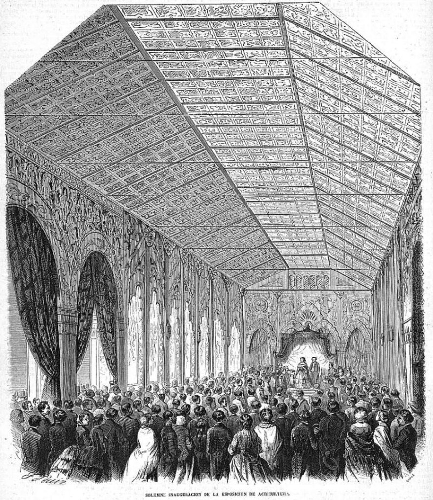 Miniatura de Solemne inauguración de la Exposición de Agricultura de 1857