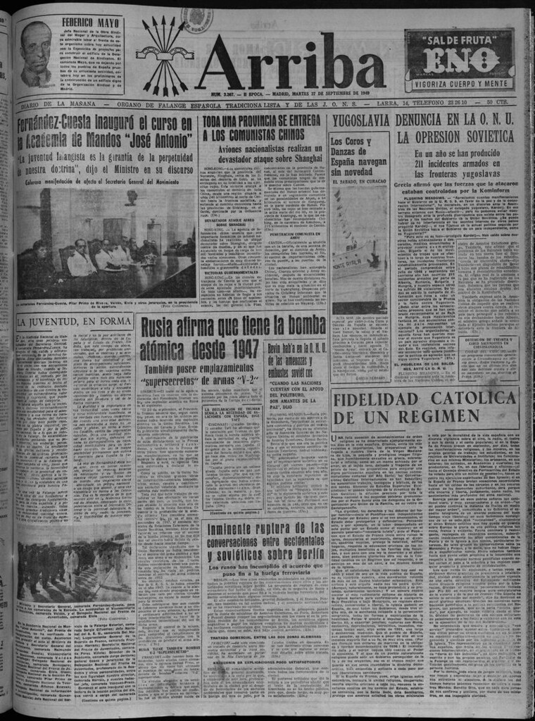 Miniatura de Arriba del 27 de septiembre de 1949