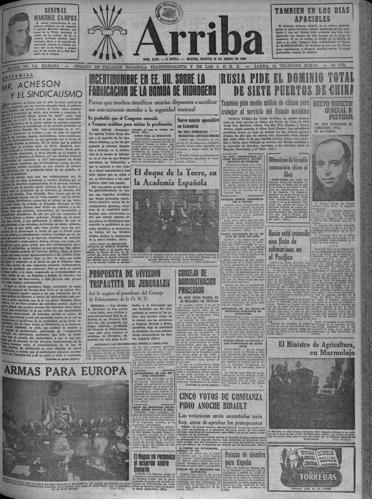 Miniatura de Arriba del 31 de enero de 1950