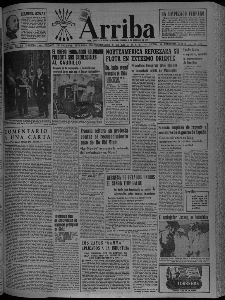 Miniatura de Arriba del 3 de febrero de 1950