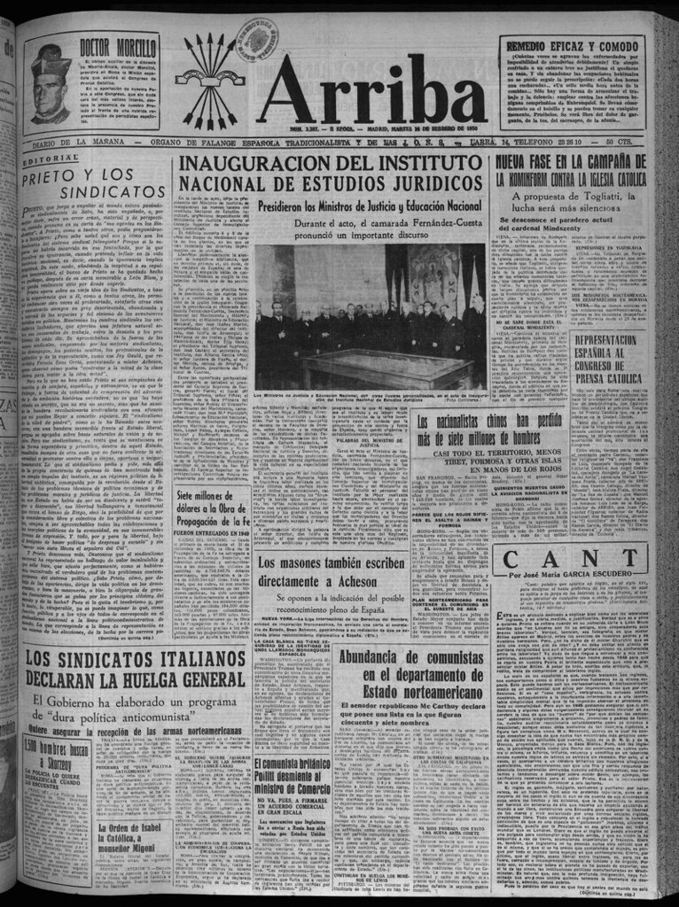 Miniatura de Arriba del 14 de febrero de 1950
