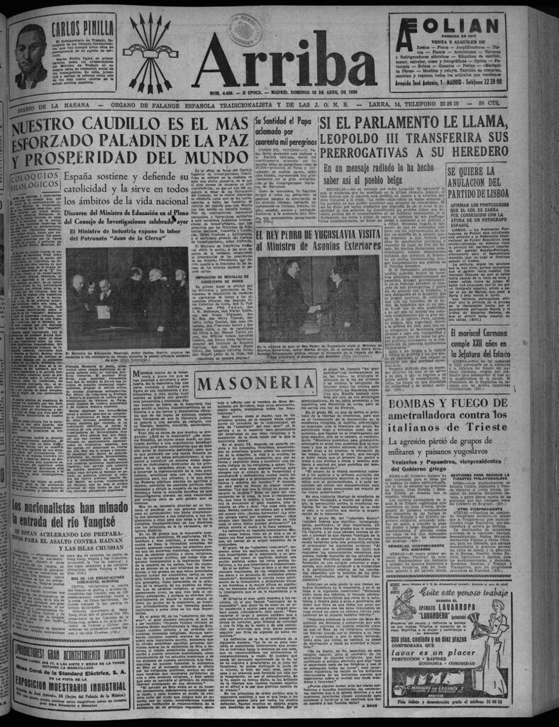 Miniatura de Arriba del 16 de abril de 1950
