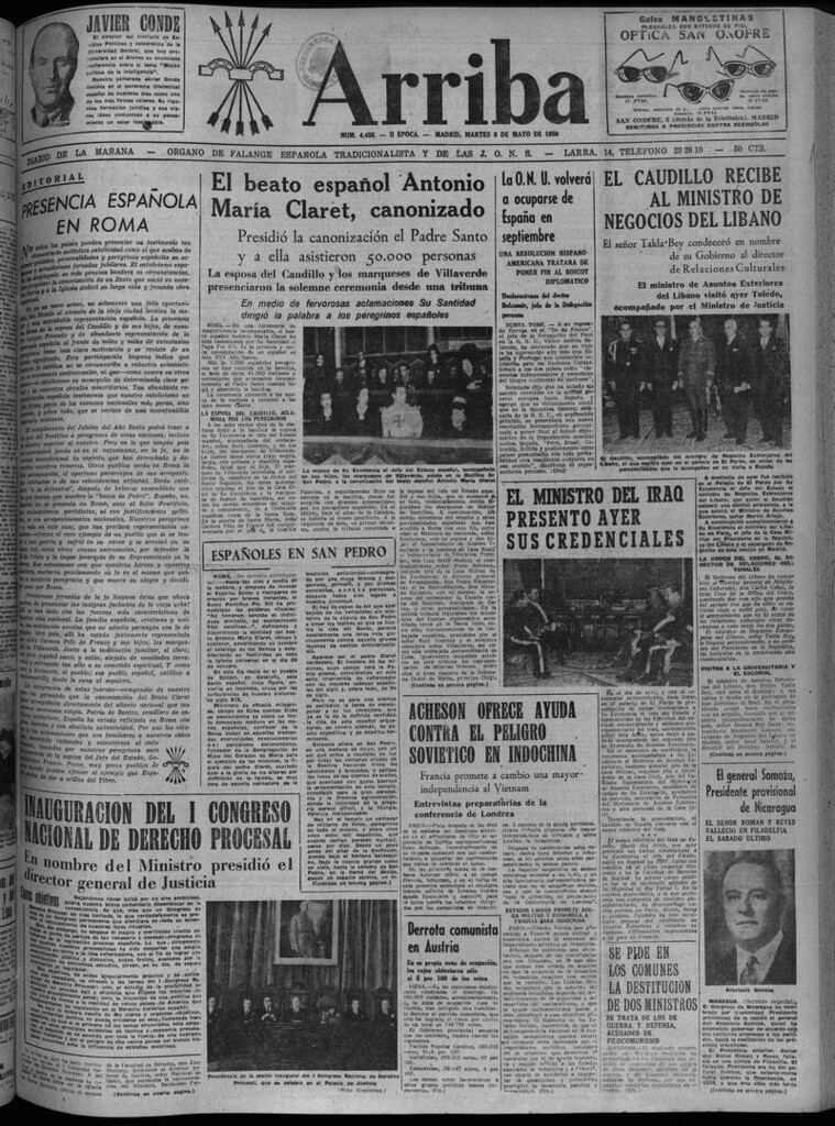 Miniatura de Arriba del 9 de mayo de 1950