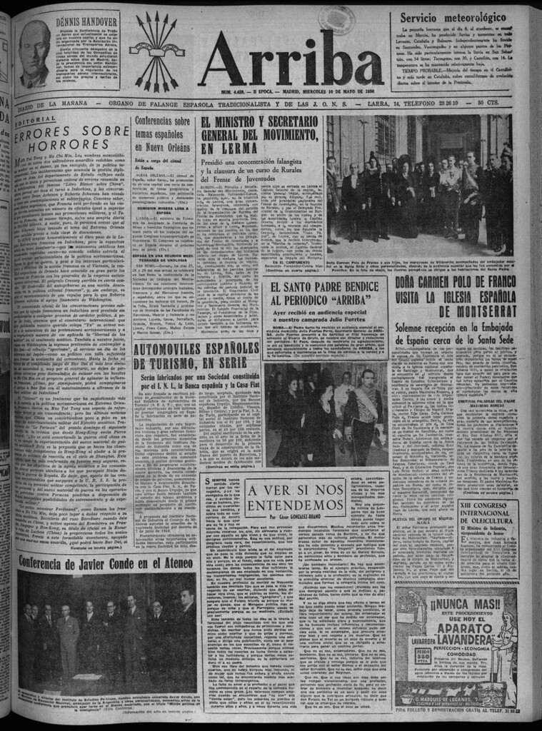 Miniatura de Arriba del 10 de mayo de 1950