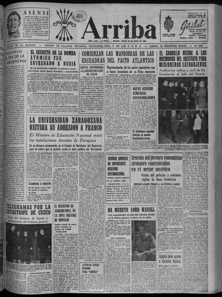 Miniatura de Arriba del 25 de mayo de 1950