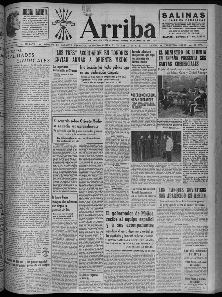 Miniatura de Arriba del 26 de mayo de 1950