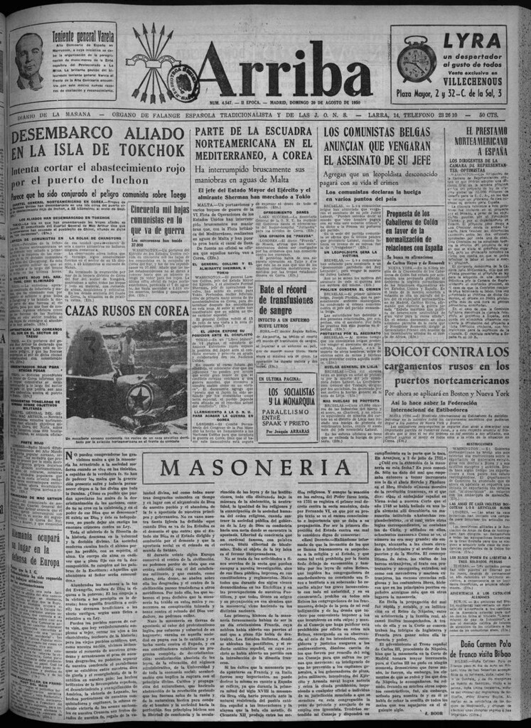 Miniatura de Arriba del 20 de agosto de 1950