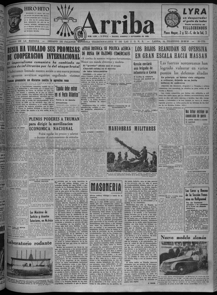 Miniatura de Arriba del 3 de septiembre de 1950
