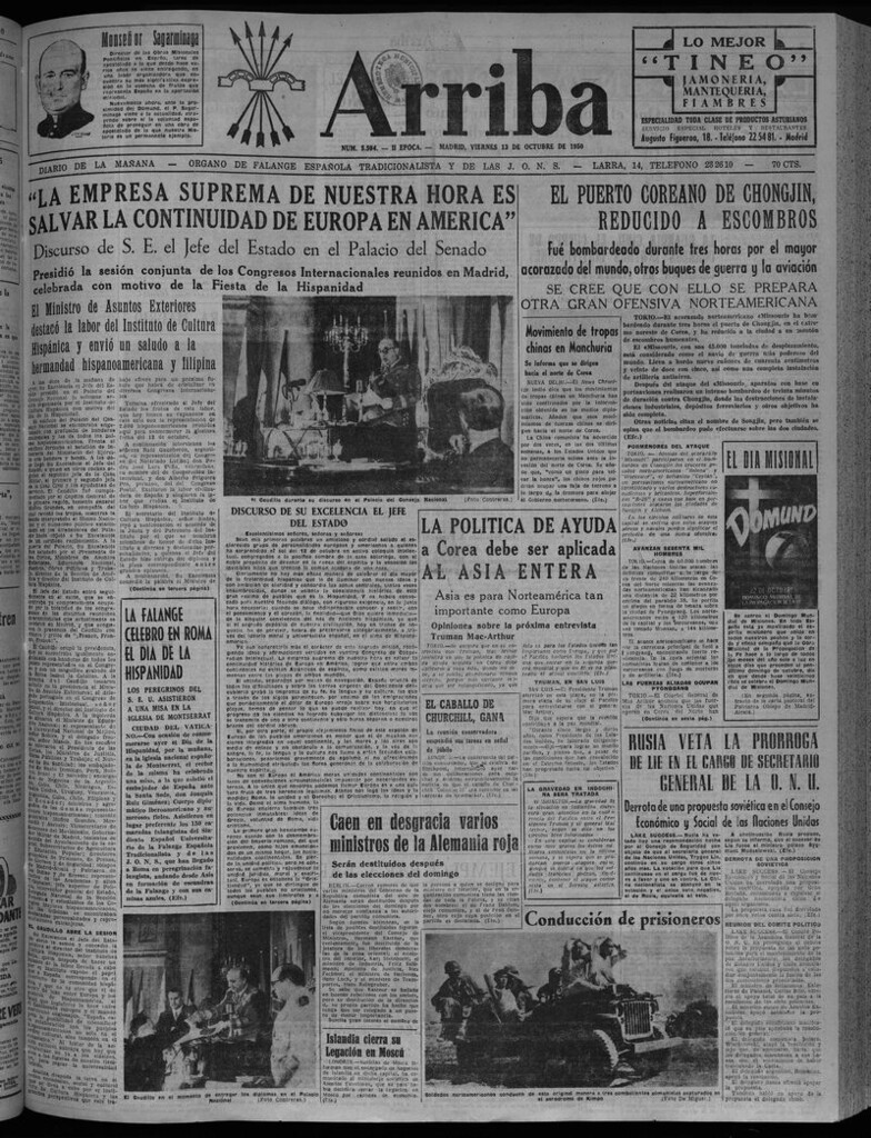 Miniatura de Arriba del 13 de octubre de 1950
