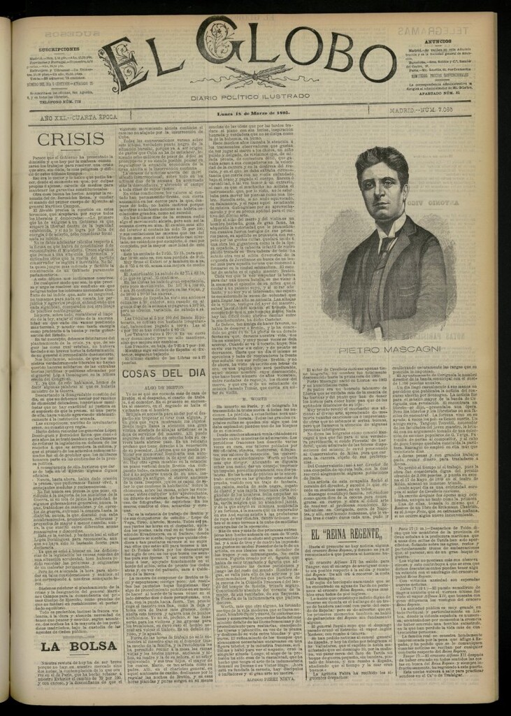 Miniatura de El Globo : diario ilustrado  del 18 de marzo de 1895, nº 7065