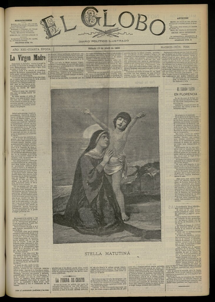 Miniatura de El Globo : diario ilustrado  del 13 de abril de 1895, nº 7091