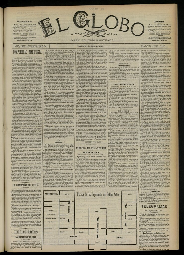 Miniatura de El Globo : diario ilustrado  del 21 de mayo de 1895, nº 7128