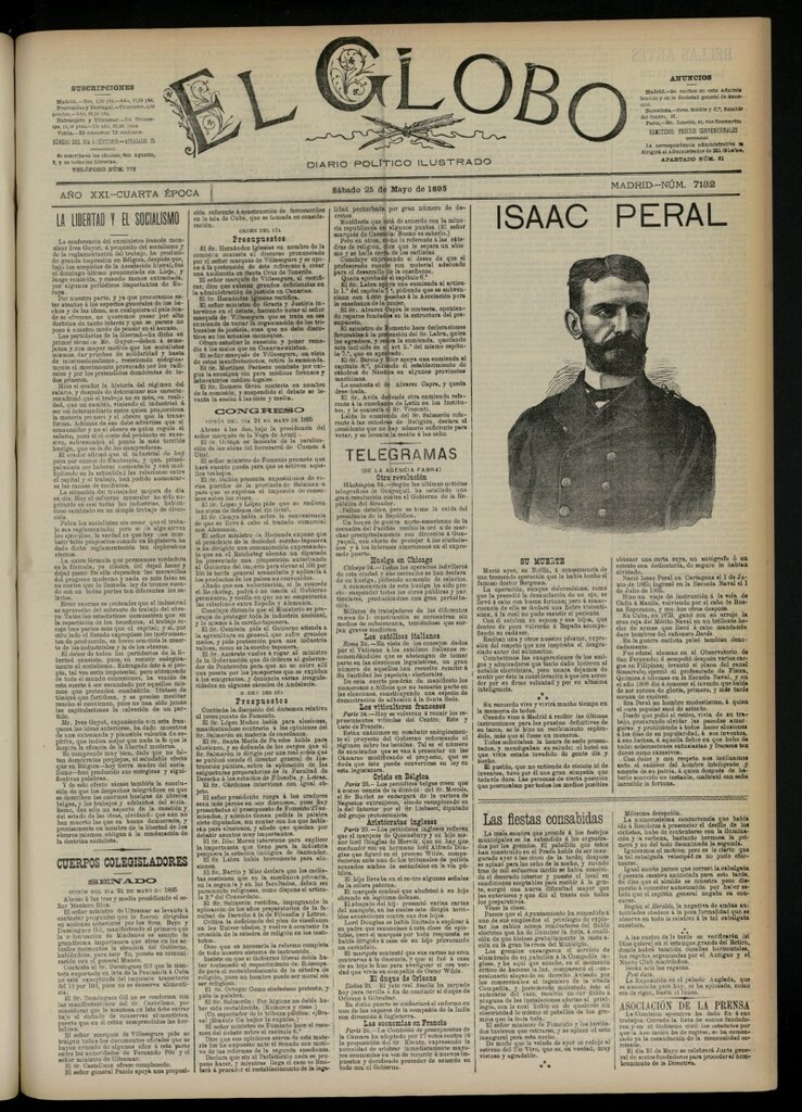 Miniatura de El Globo : diario ilustrado  del 25 de mayo de 1895, nº 7132