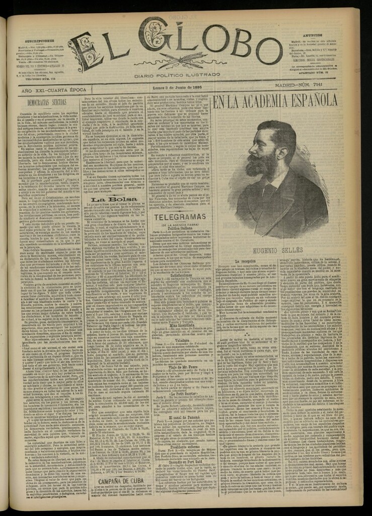 Miniatura de El Globo : diario ilustrado  del 3 de junio de 1895, nº 7141