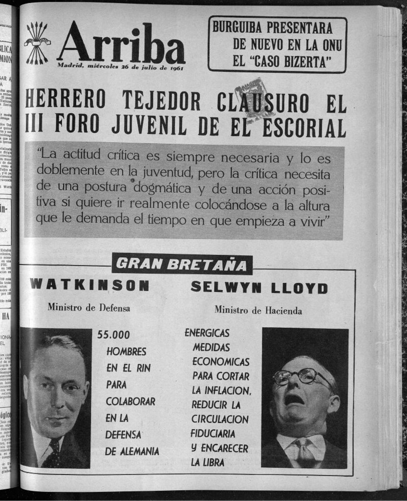 Miniatura de Arriba del 26 de julio de 1961