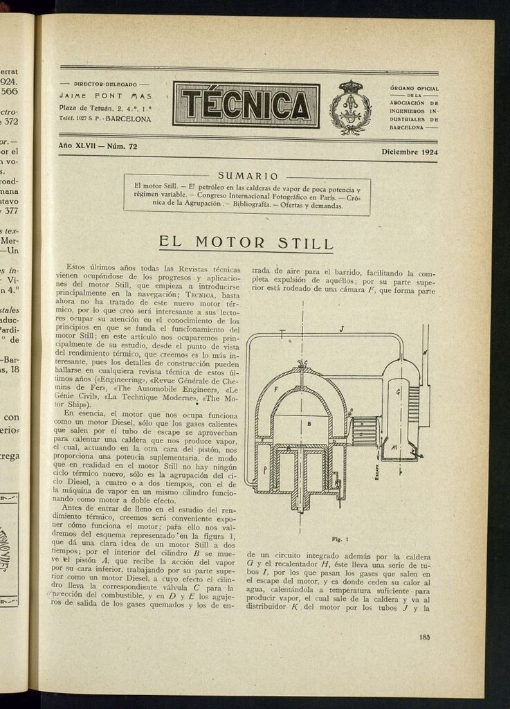Miniatura de Revista Tecnológico Industrial de diciembre de 1924