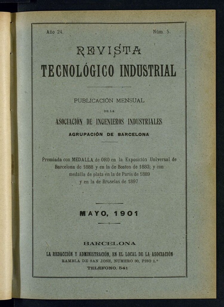 Miniatura de Revista Tecnológico Industrial de mayo de 1901