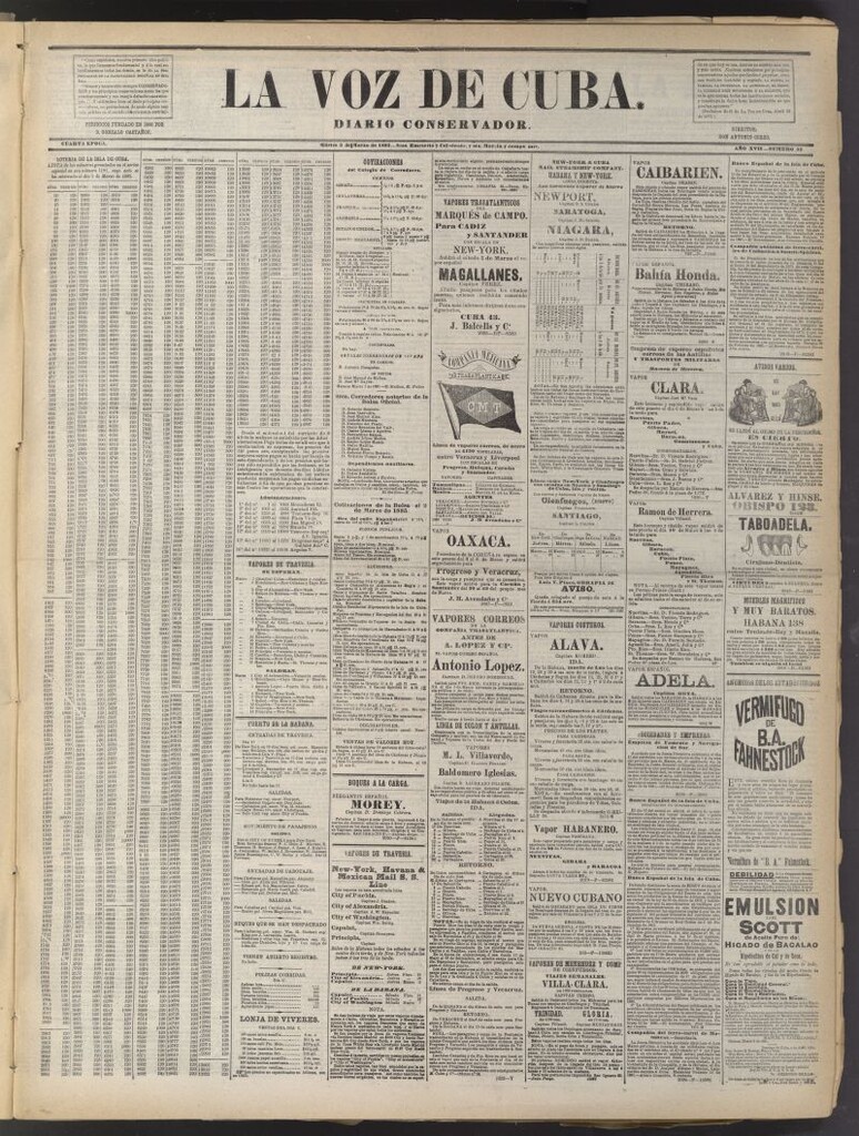 Miniatura de La Voz de Cuba: diario conservador del 3 de marzo de 1885
