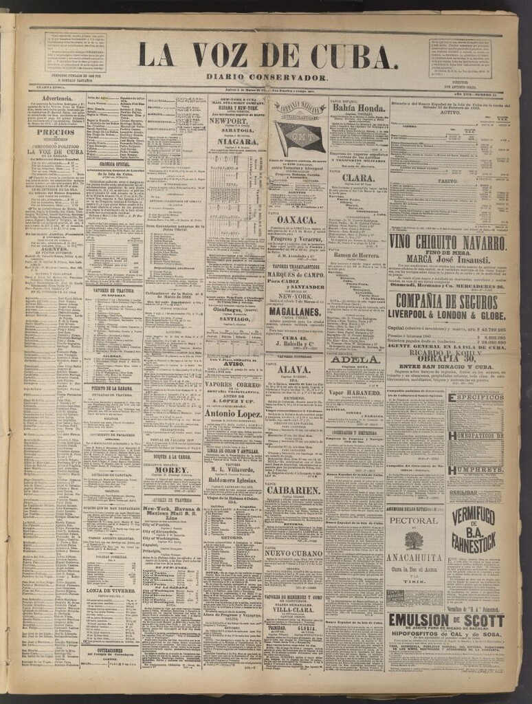 Miniatura de La Voz de Cuba: diario conservador del 5 de marzo de 1885