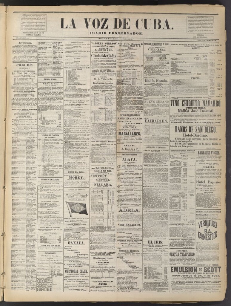 Miniatura de La Voz de Cuba: diario conservador del 10 de marzo de 1885