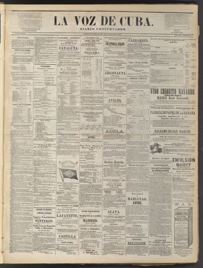 Miniatura de La Voz de Cuba: diario conservador del 29 de marzo de 1885
