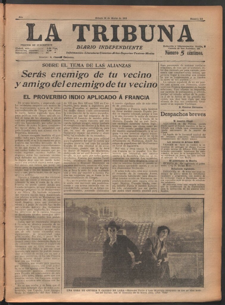 Miniatura de La Tribuna del 29 de marzo de 1913