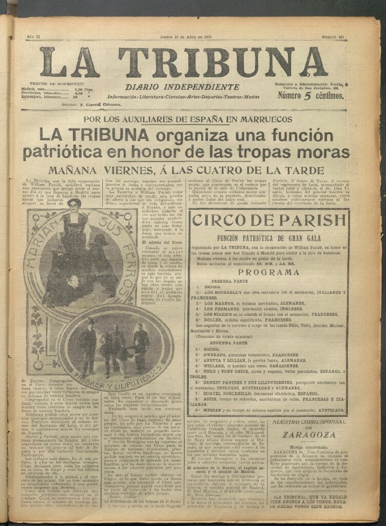 Miniatura de La Tribuna del 10 de abril de 1913