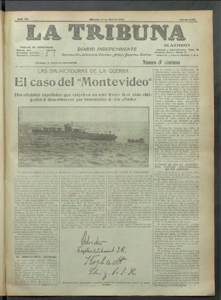 Miniatura de La Tribuna del 17 de abril de 1918