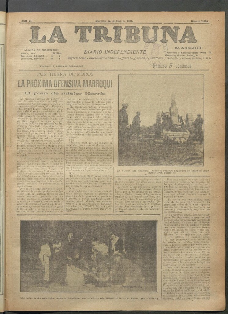 Miniatura de La Tribuna del 24 de abril de 1918