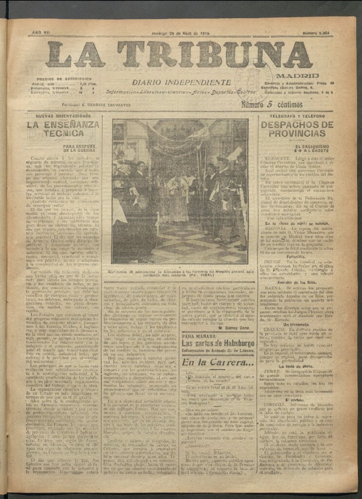 Miniatura de La Tribuna del 28 de abril de 1918