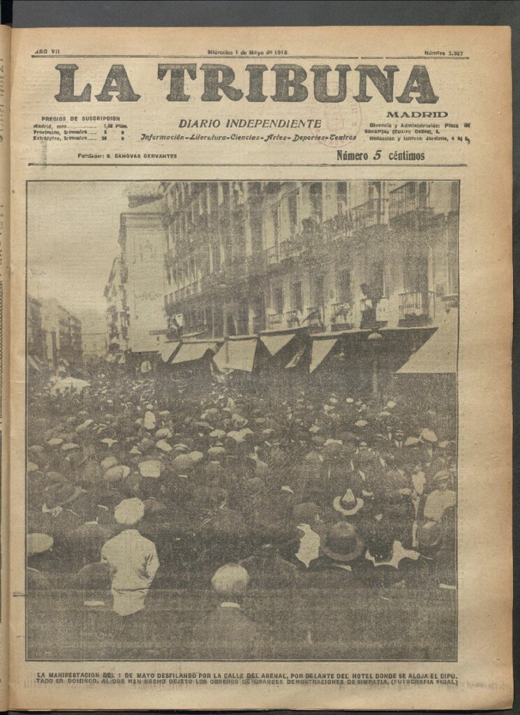 Miniatura de La Tribuna del 1 de mayo de 1918