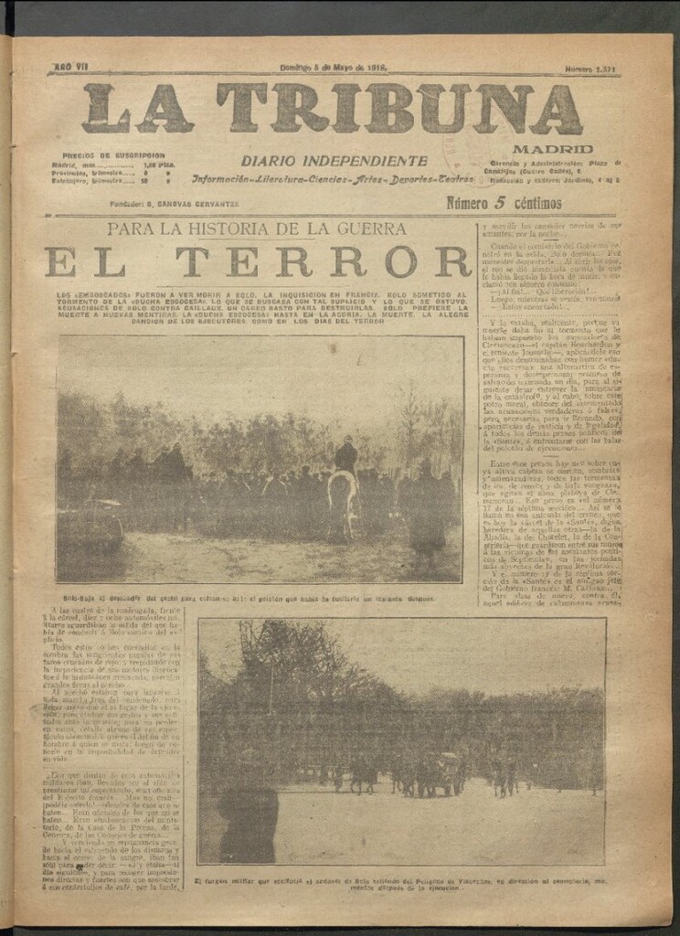 Miniatura de La Tribuna del 5 de mayo de 1918