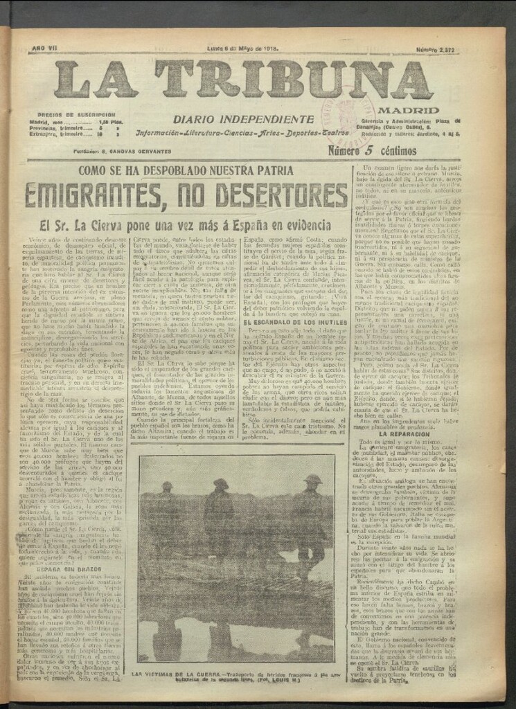 Miniatura de La Tribuna del 6 de mayo de 1918