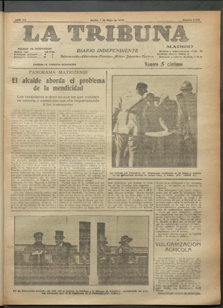 Miniatura de La Tribuna del 7 de mayo de 1918