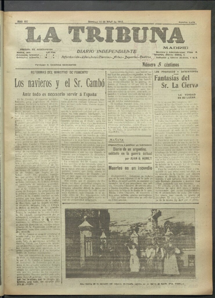 Miniatura de La Tribuna del 12 de mayo de 1918