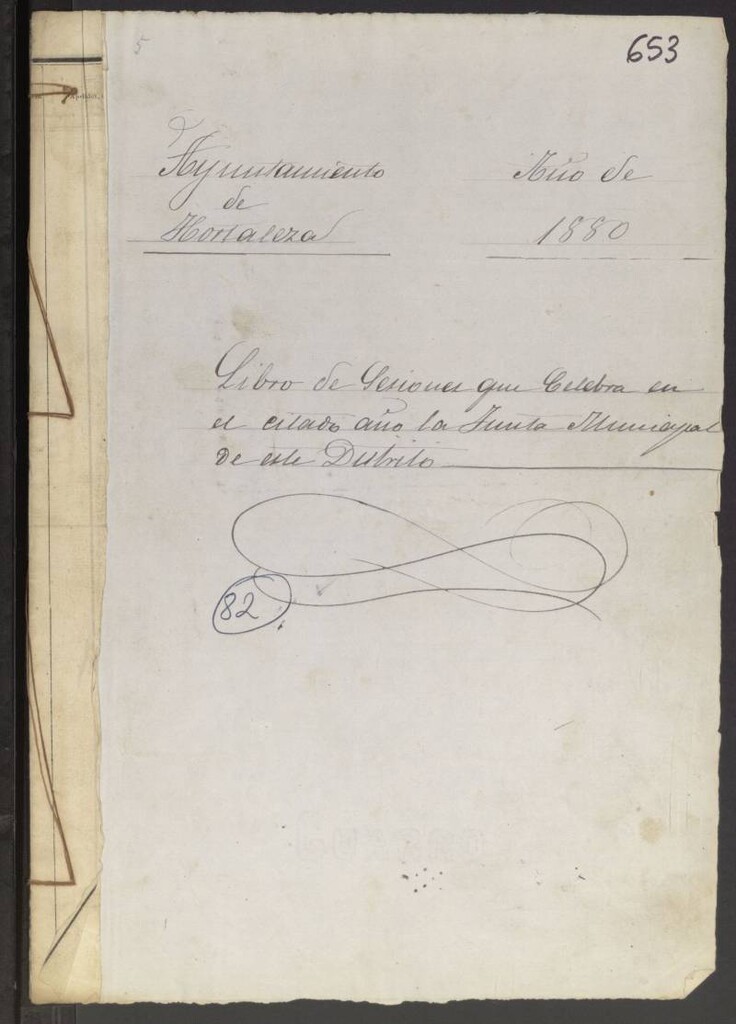 Miniatura de Libro borrador de la Junta Municipal Asociados de Hortaleza desde el 19/03/1880 hasta el 31/10/1880