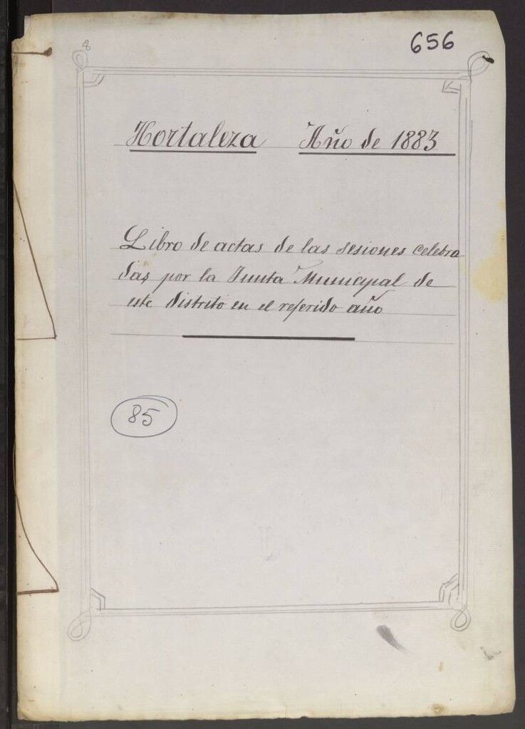 Miniatura de Libro Borrador de la Junta Municipal Asociados de Hortaleza desde el 01/03/1880 hasta el 03/06/1883