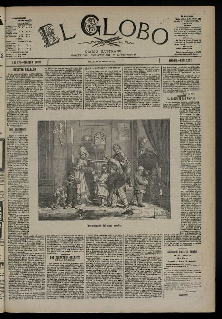 Miniatura de El Globo : diario ilustrado  del 28 de marzo de 1891,nº 5622