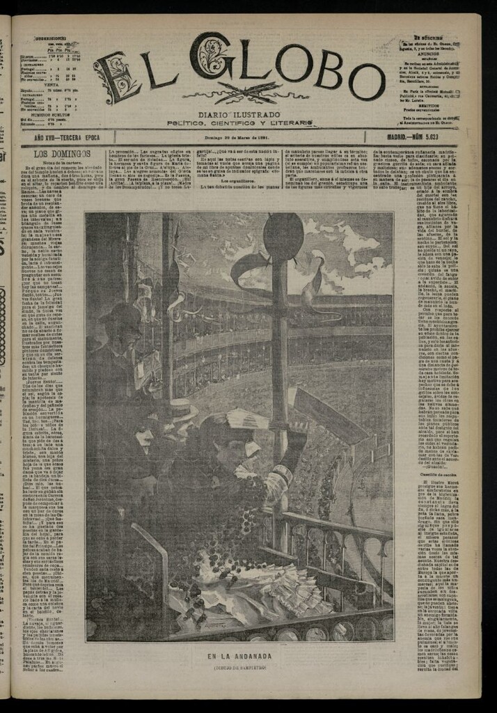 Miniatura de El Globo : diario ilustrado  del 29 de marzo de 1891,nº 5623